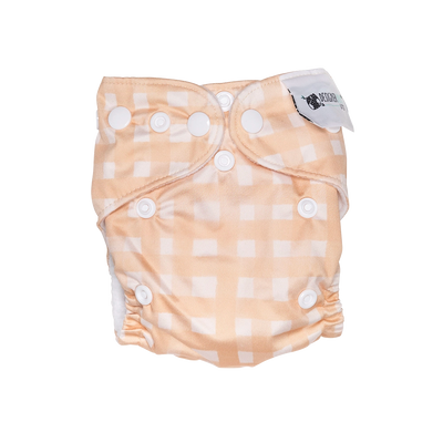 Peachy Plaid Little Cloth Nappy