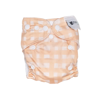 Peachy Plaid Little Cloth Nappy