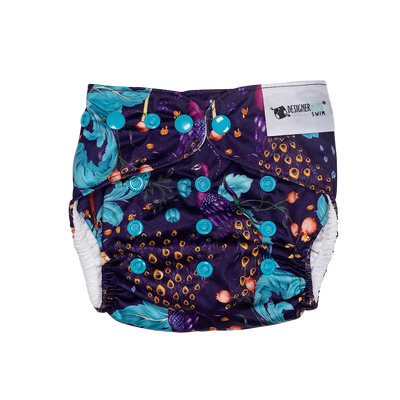 Indigo Plumes Swim Nappy