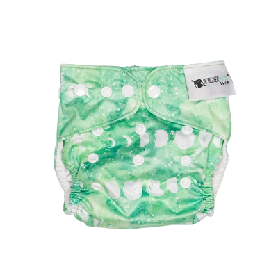 Reusable Swim Nappy Tidal Moon Green