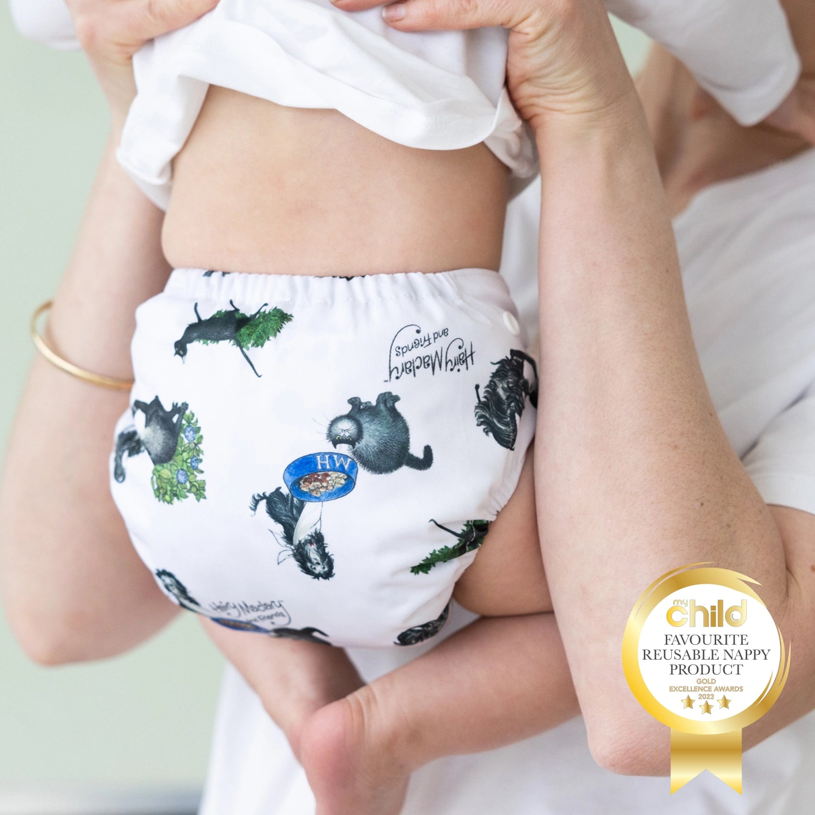 Adventurous Cats Reusable Cloth Nappy