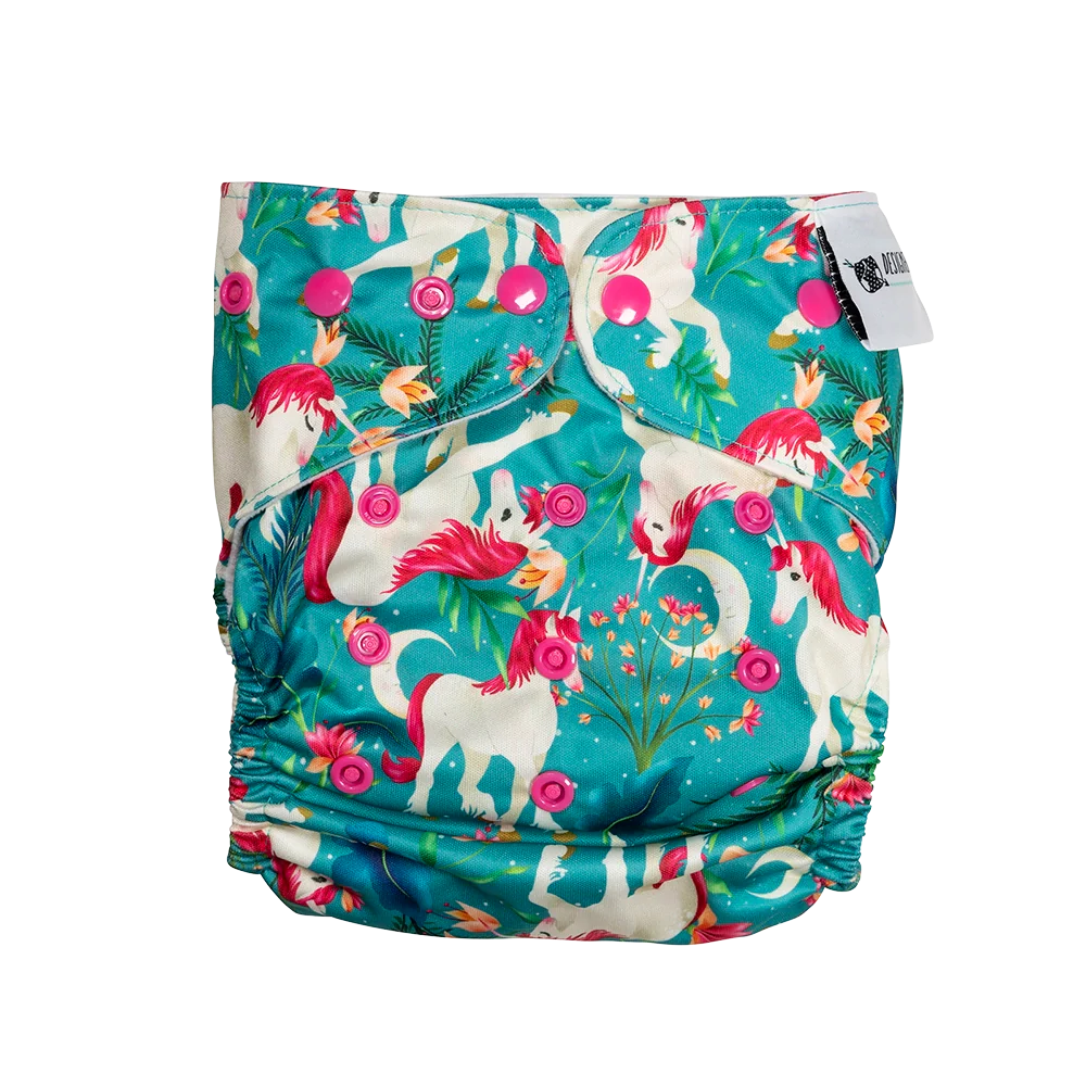 Little Unicorns Large/Night Cloth Nappy