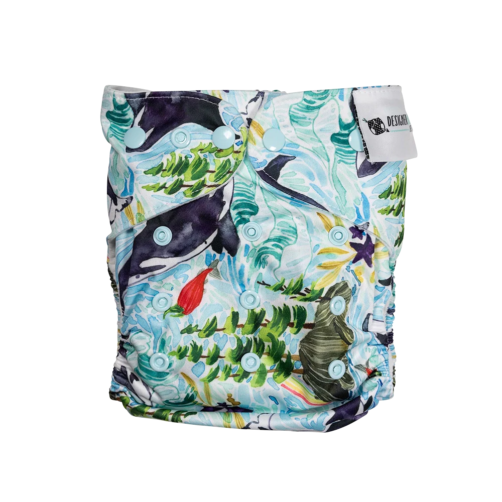 Orca Pod Large/Night Cloth Nappy