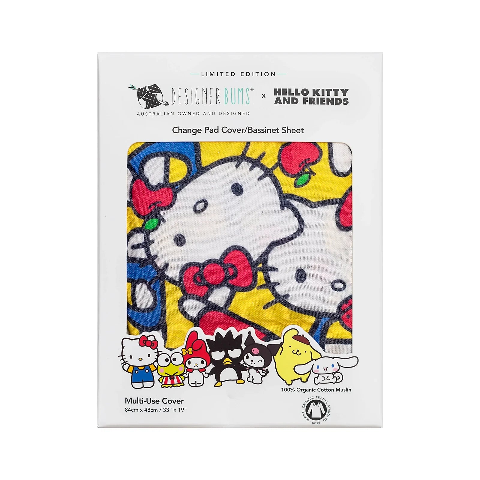 Hello Kitty Time Change Pad/Bassinet Sheet