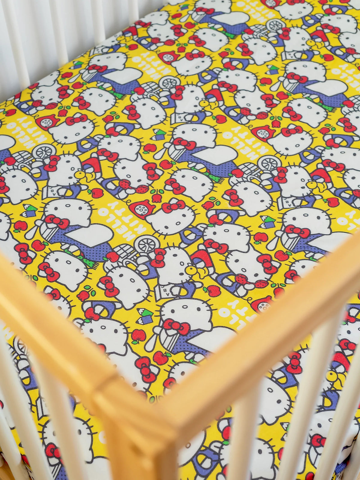 Hello Kitty Time Fitted Cot Sheet Designer Bums