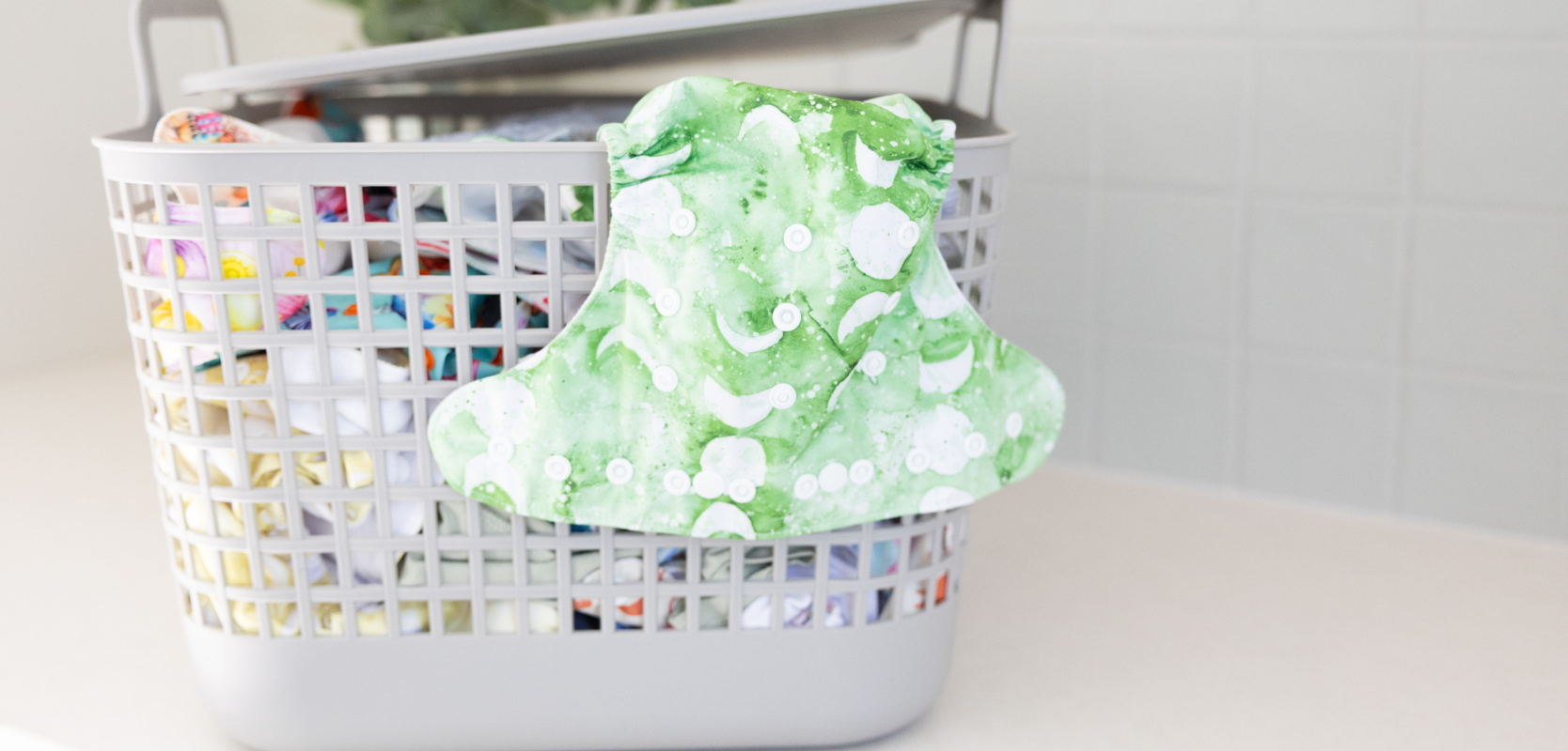 A basket of cloth nappies
