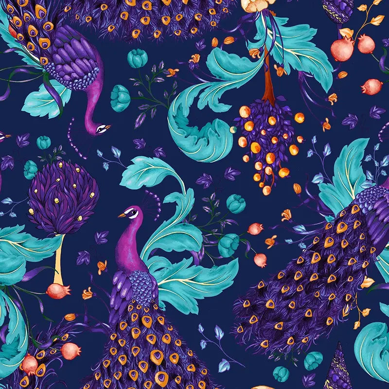 Indigo Plumes Play Mat