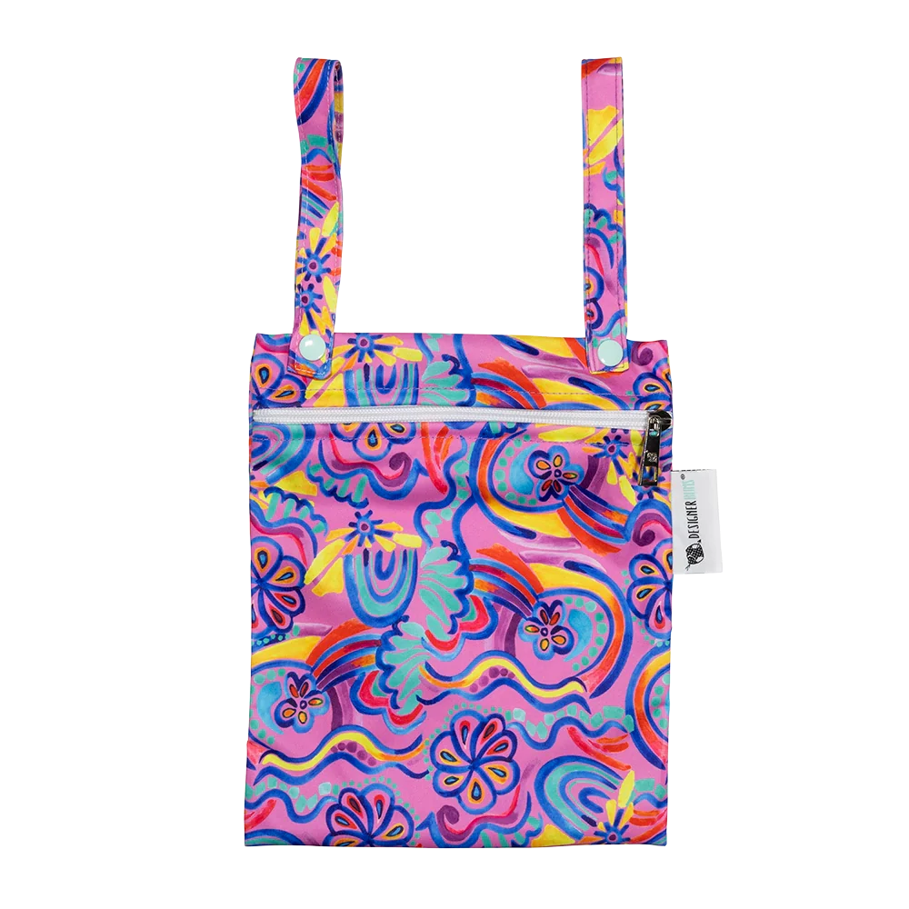 Abstract Rainbow Mini Wet Bag - Double Handle