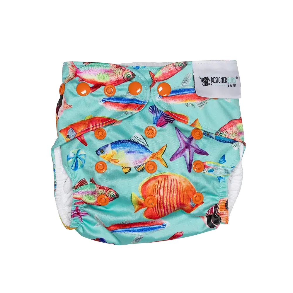 Transitional Object Nappy Reef Dancers Swim Nappy | Designer Bums