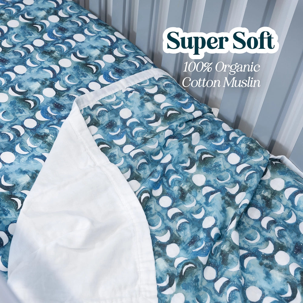Baby Bassinet Blanket - Tidal Moon.