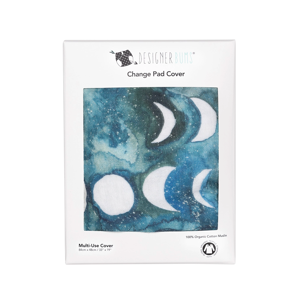 Transformative Teal Moon Change Pad/Bassinet Sheet