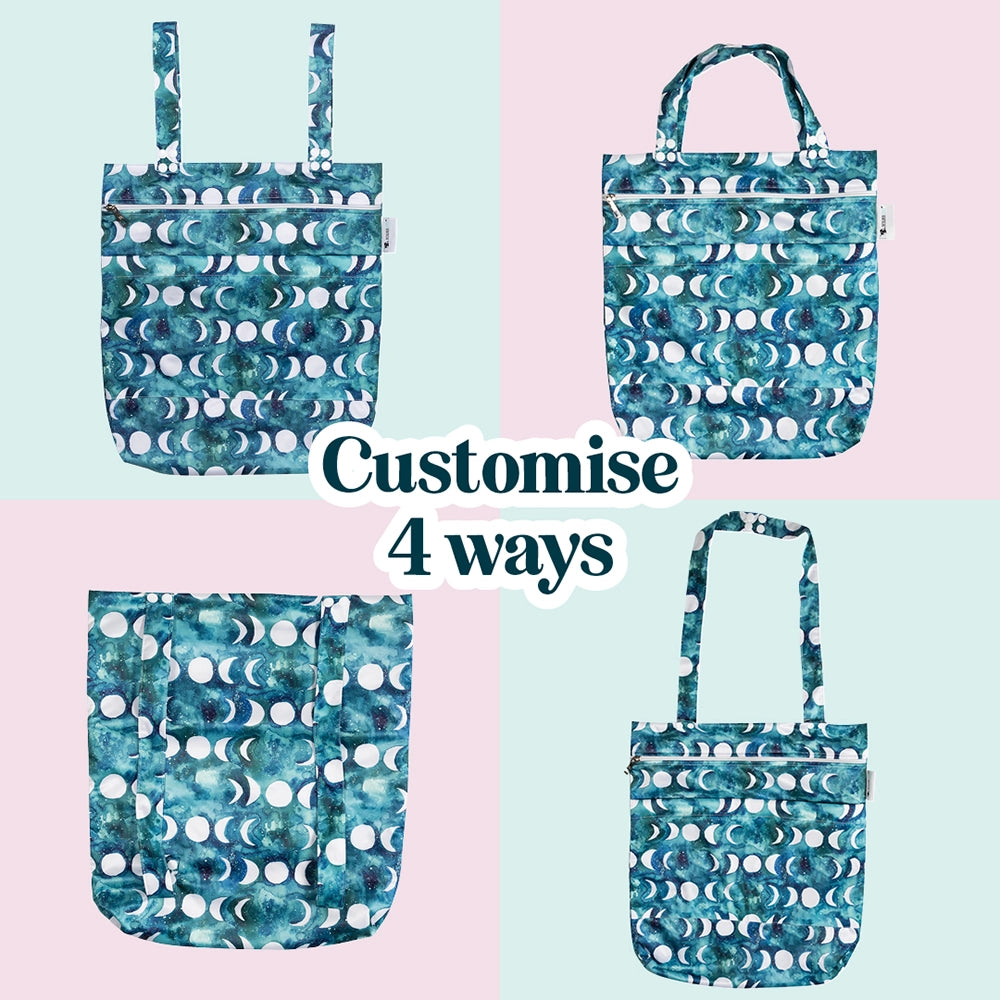 Transformative Teal Moon Wet Bag
