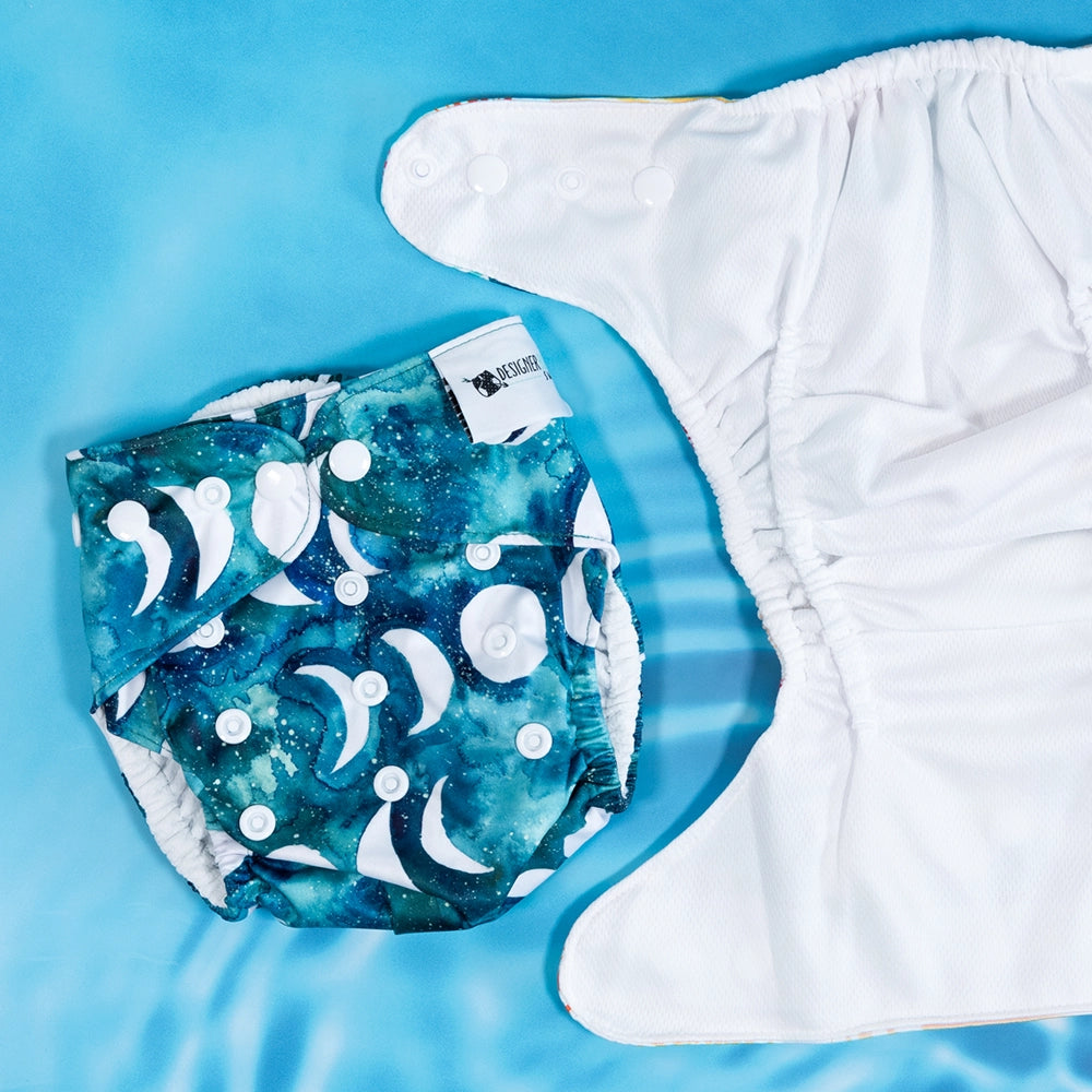 Transformative Teal Moon Swim Nappy