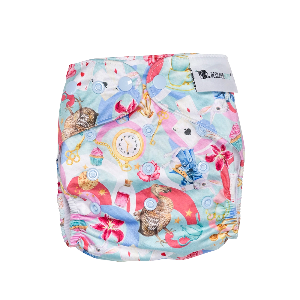 We're All Mad Here Reusable Cloth Nappy