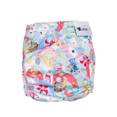 We're All Mad Here Reusable Cloth Nappy