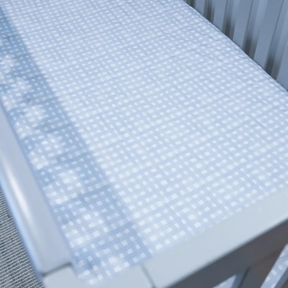 Baby Blue Fitted Cot Sheet