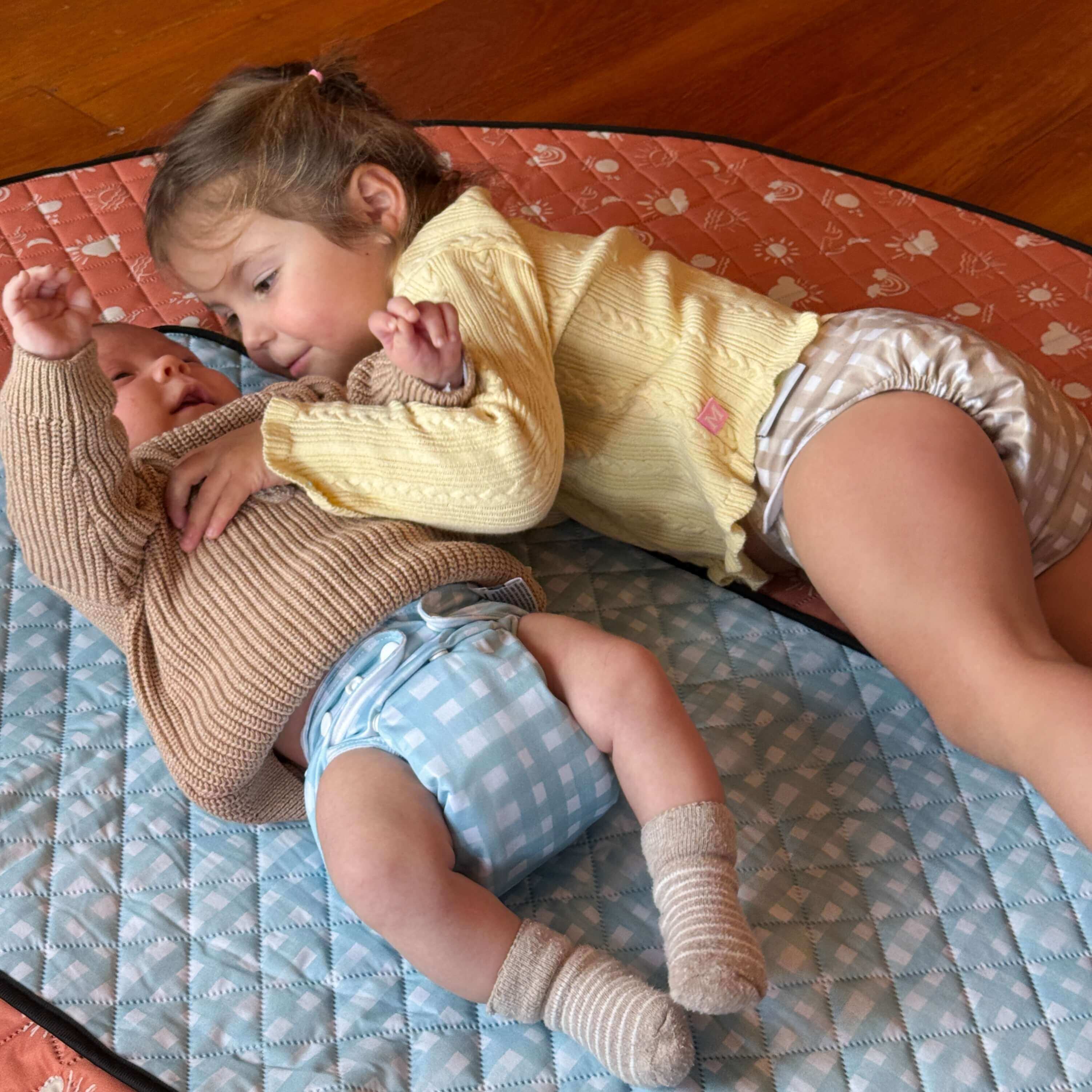 Chocolate Checkers Reusable Cloth Nappy
