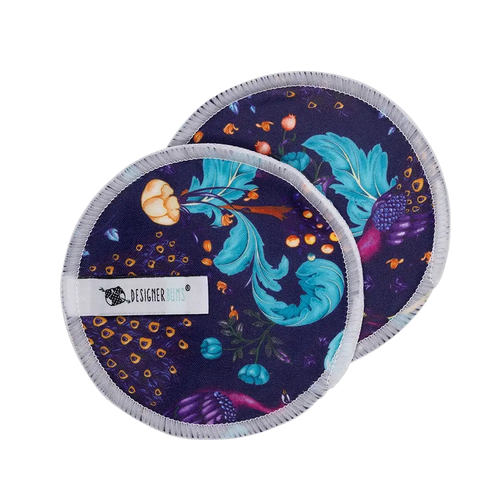 Indigo Plumes Nursing Pad Set