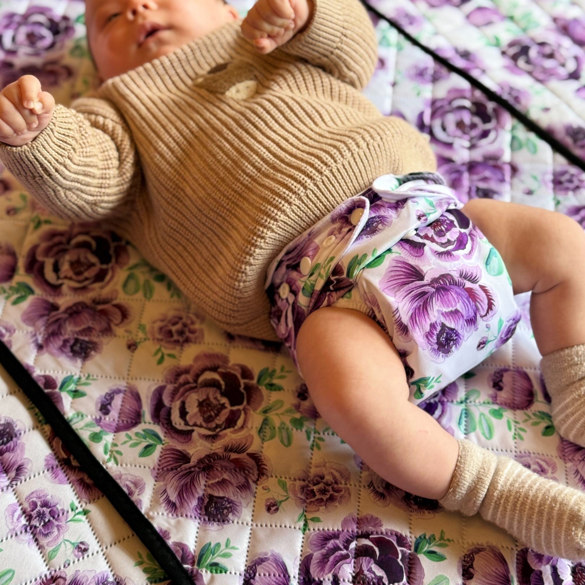 Royal Peony Reusable Cloth Nappy