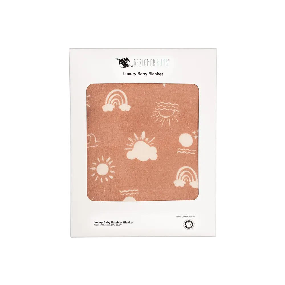 Terracotta Haze Baby Cot/Bassinet Blanket
