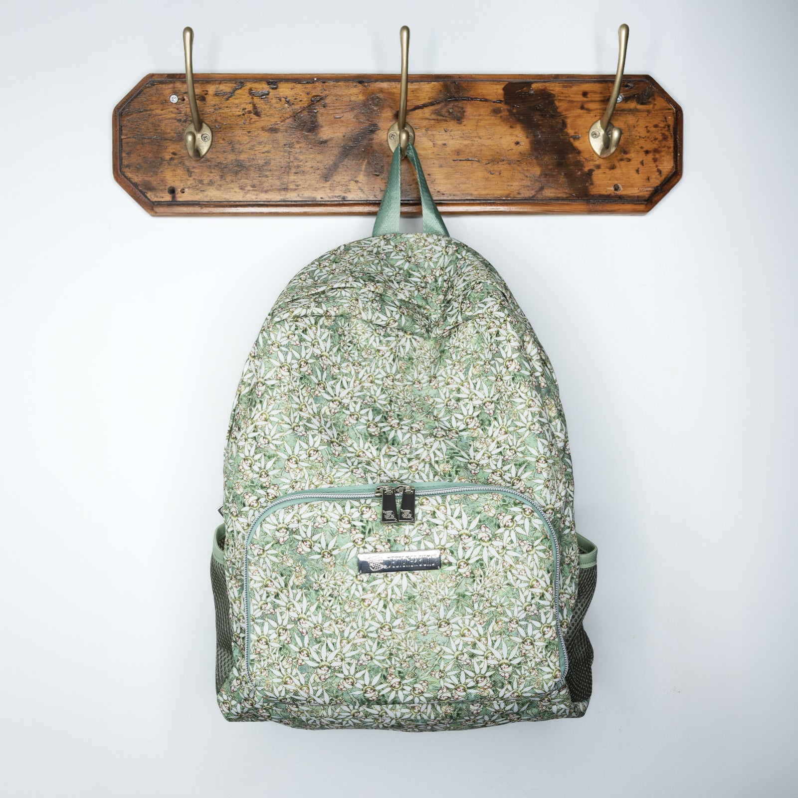 Flannel Flowers Foldable Backpack