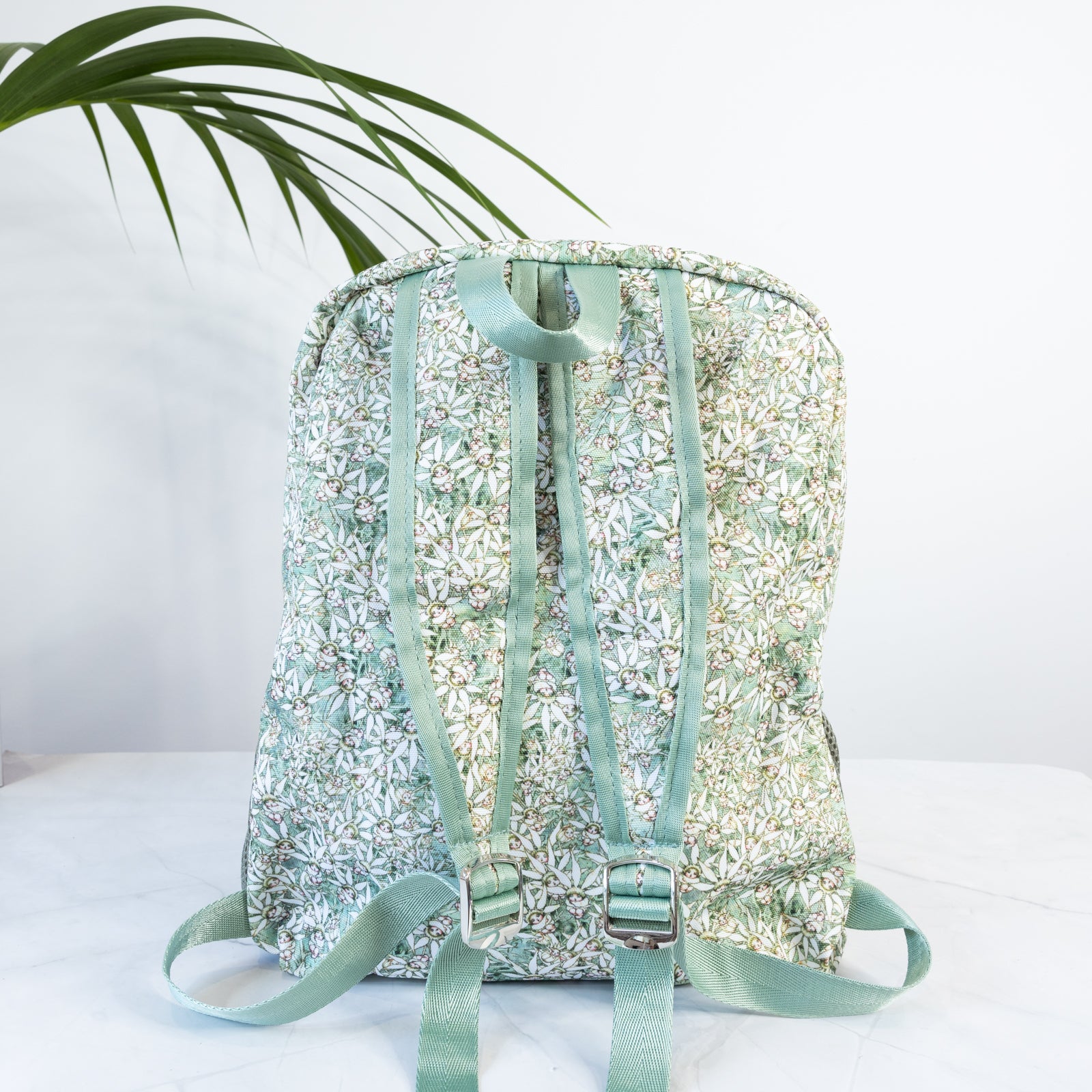 Flannel Flowers Foldable Backpack