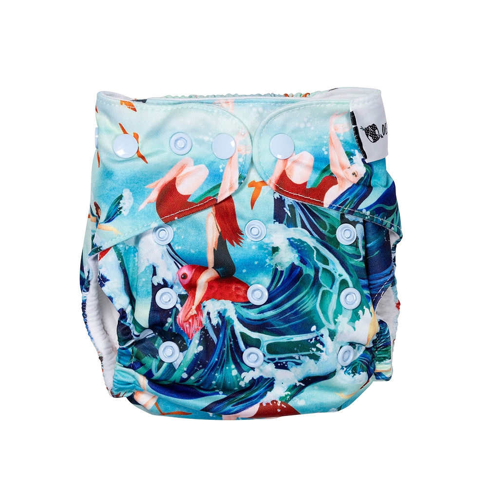 Mermaid Mischief Reusable Cloth Nappy