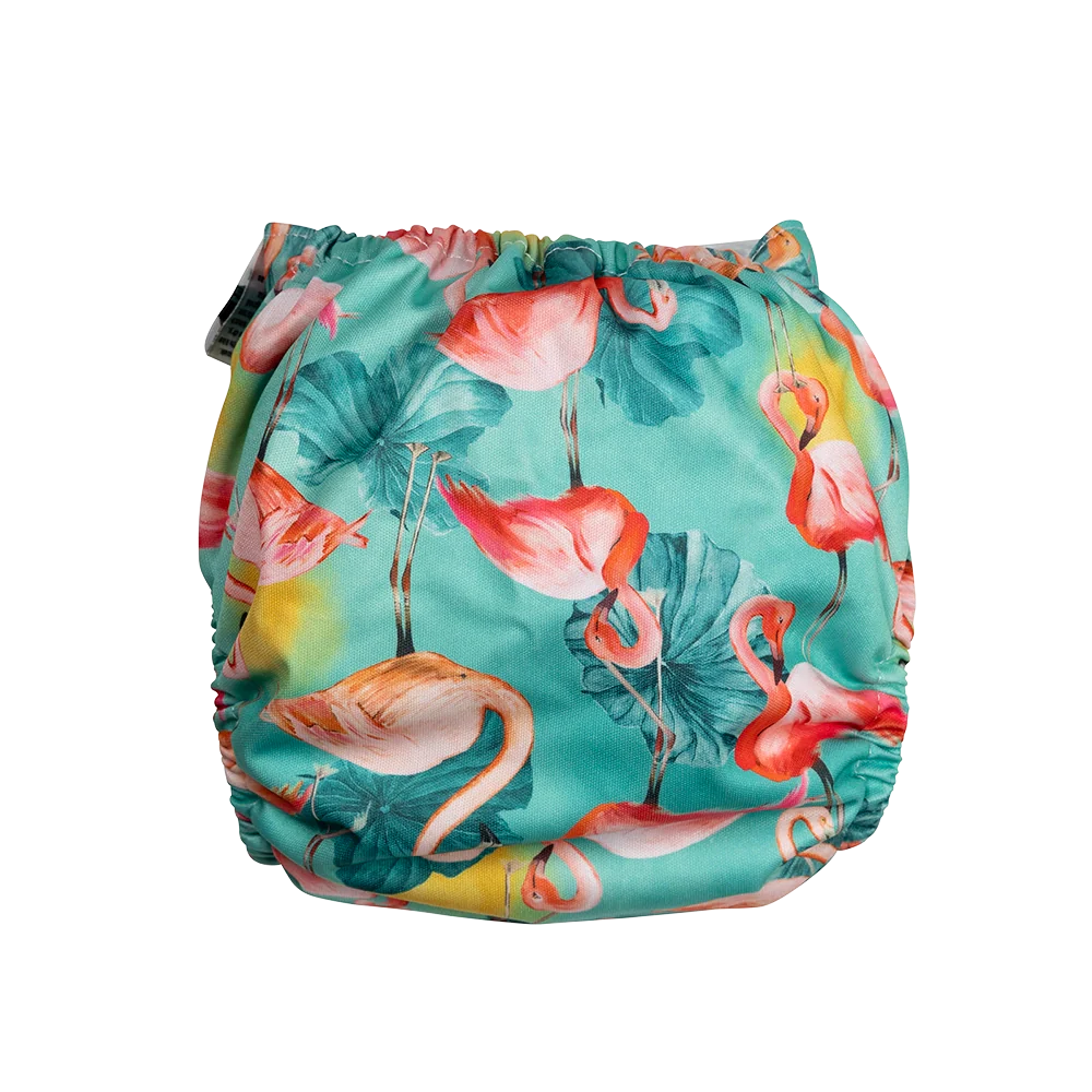 Pink Plumes Reusable Cloth Nappy