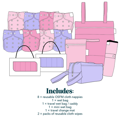 Reusable Nappy Starter Bundle | Bloom