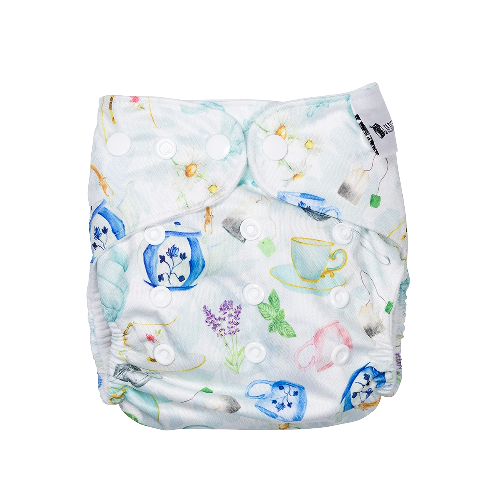 Tea Time Reusable Cloth Nappy