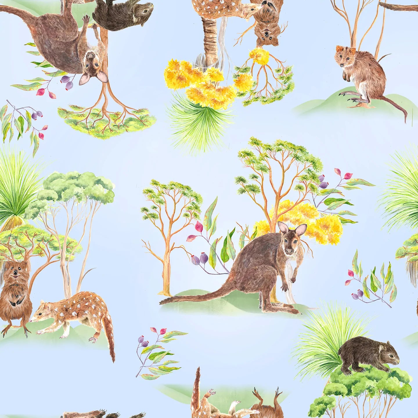 Australian Wildlife Baby Bassinet Blanket