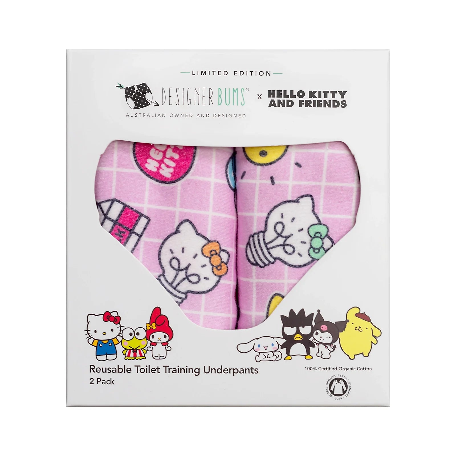 SPECIAL RELEASE Thirsties x Sanrio Training Pants - Hello Kitty & Gude –  South Coast Baby Co