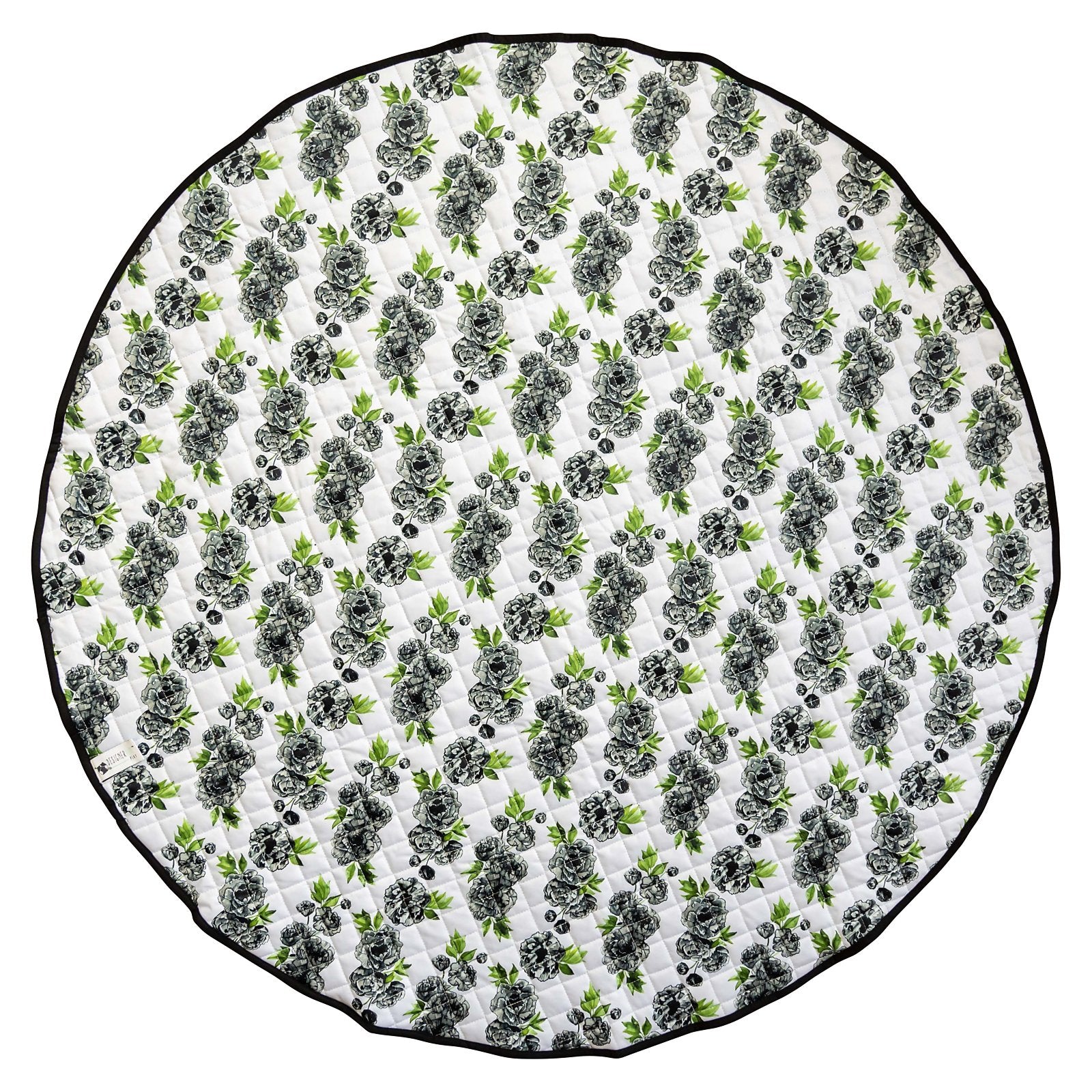 Black Peony Play Mat