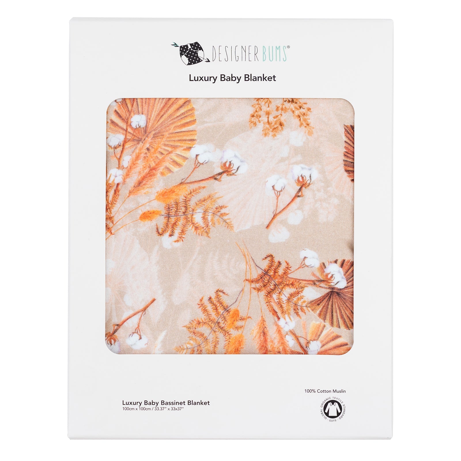 Boho Bouquet Baby Bassinet Blanket