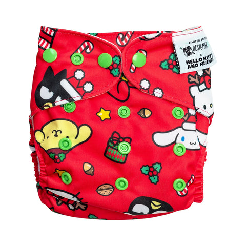 Hello Kitty Christmas Reusable Cloth Nappy