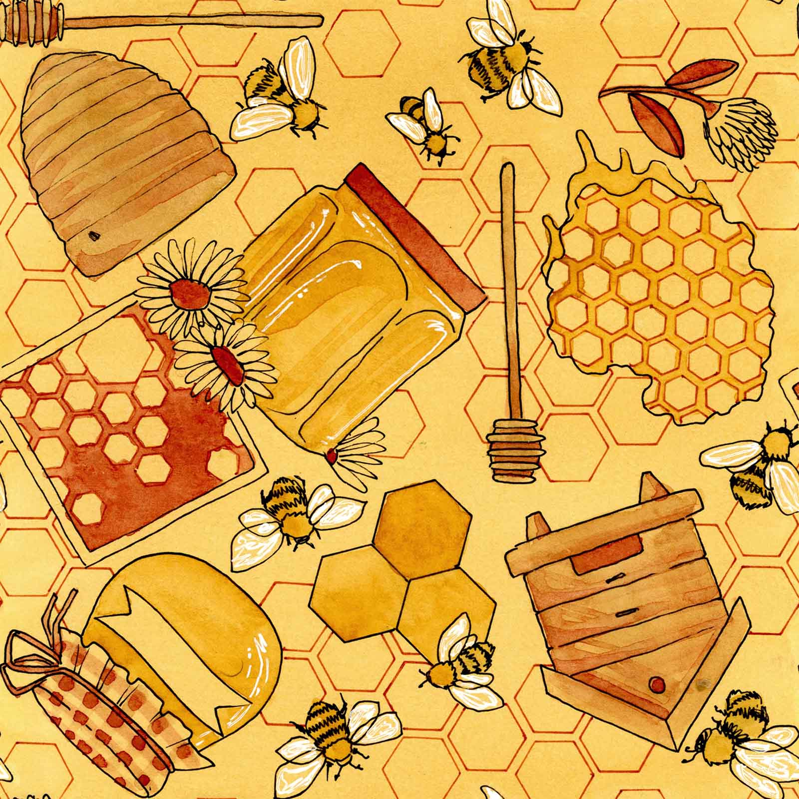 Honey Bee Cloth Pad
