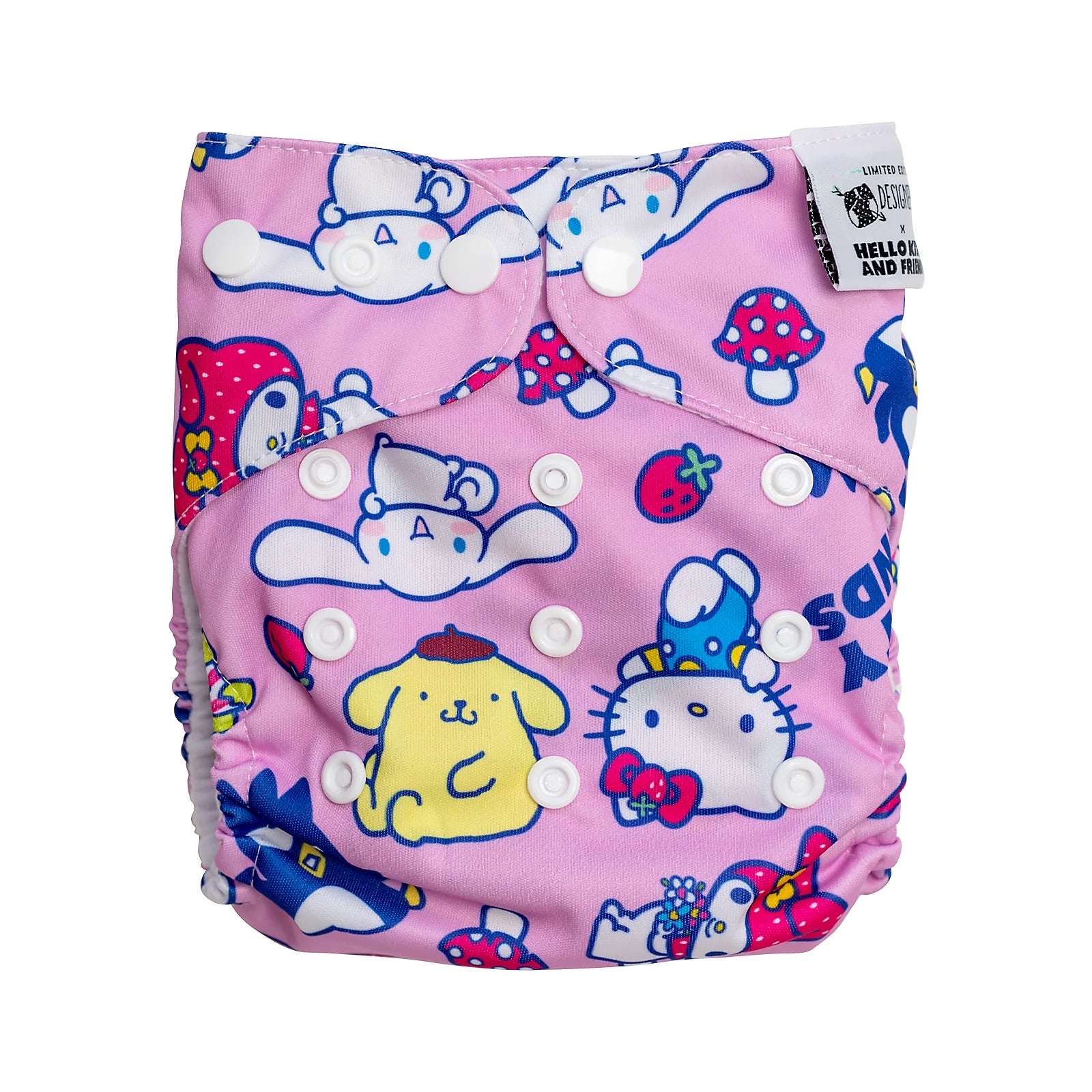Strawberry Friends Reusable Cloth Nappy